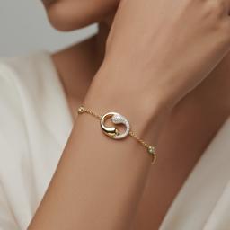 Zyra Yin-Yang Diamond Slider Bracelet