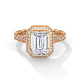 Ardha Emerald Halo Ring