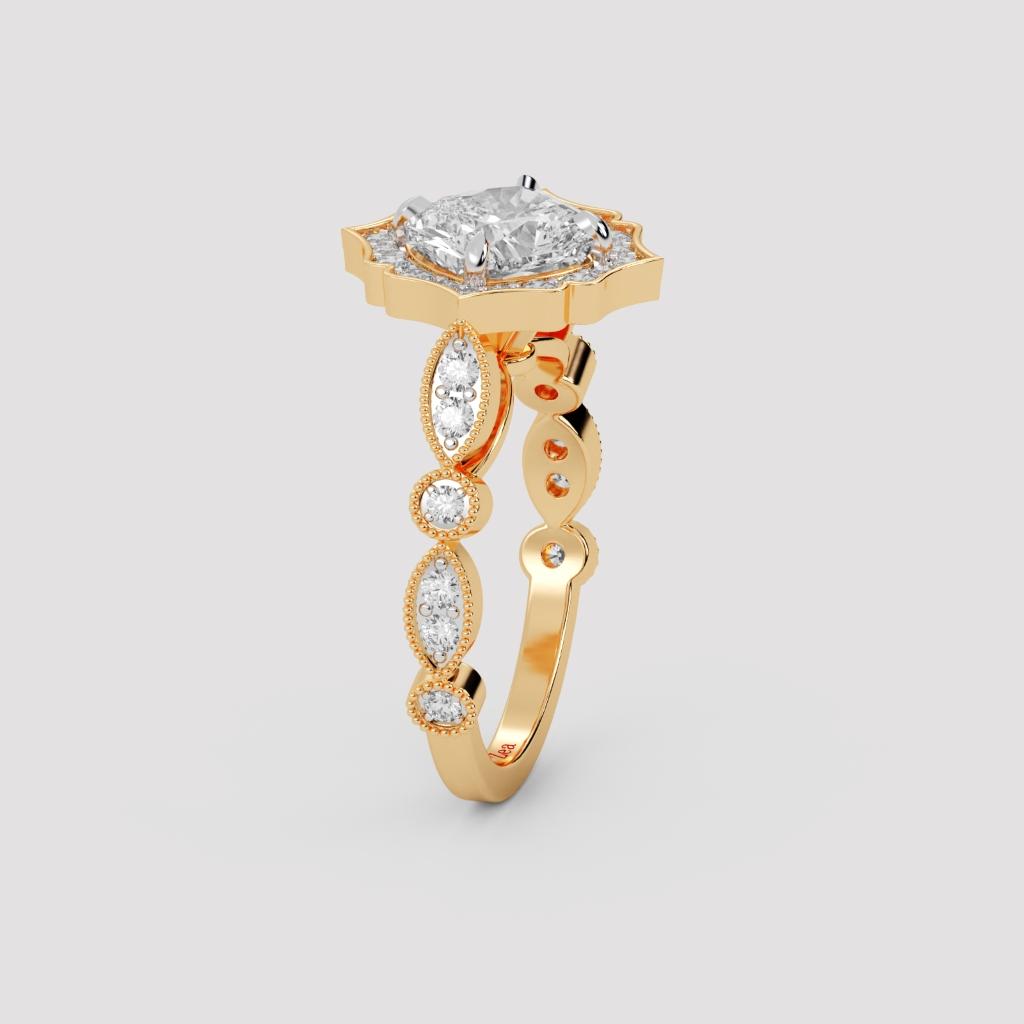 Blooming Cushion Ring