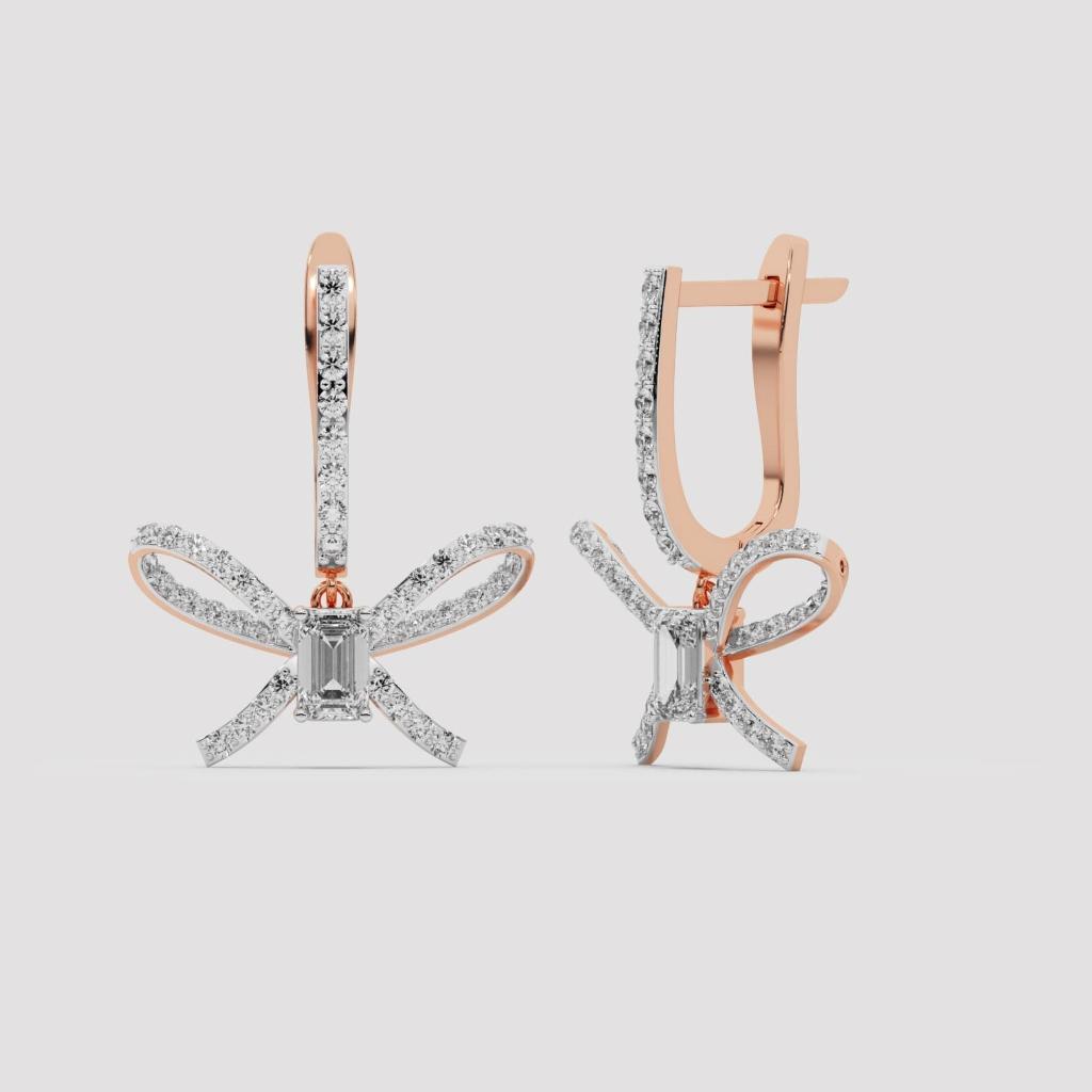 Bow Ribbon Drop Earrings