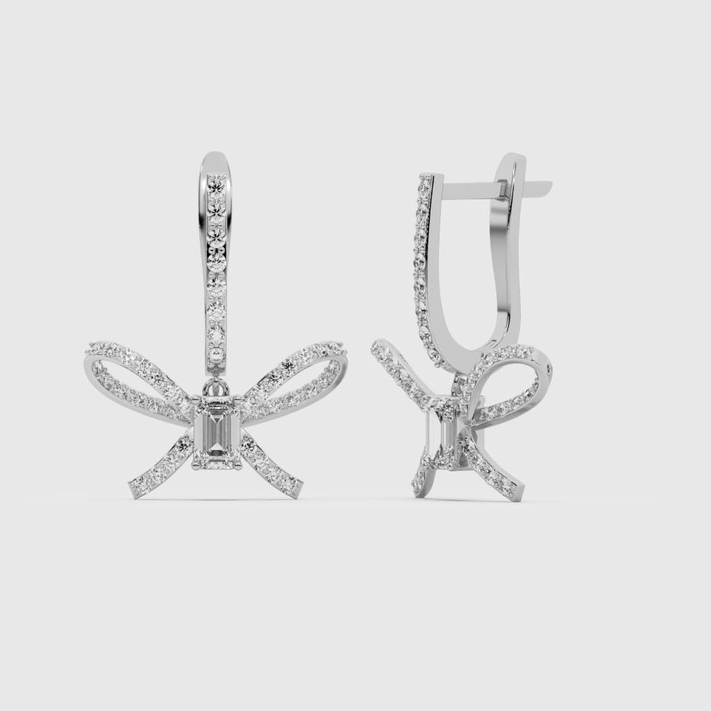 Bow Ribbon Drop Earrings