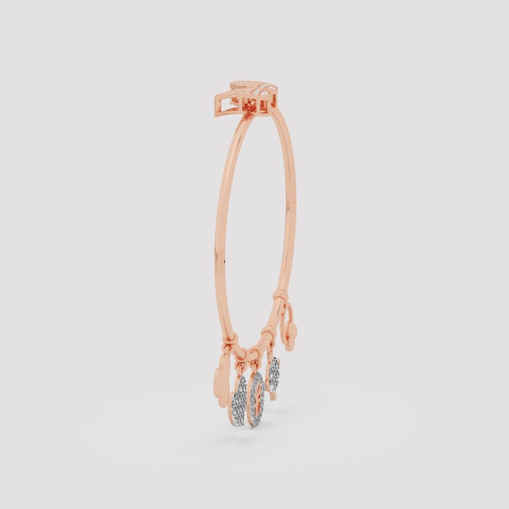 Butterfly Charm Diamond Bracelet