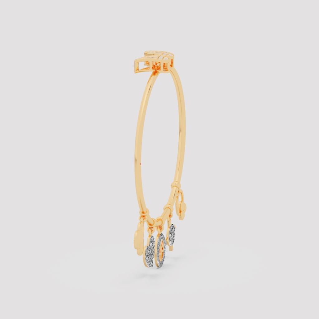 Butterfly Charm Diamond Bracelet