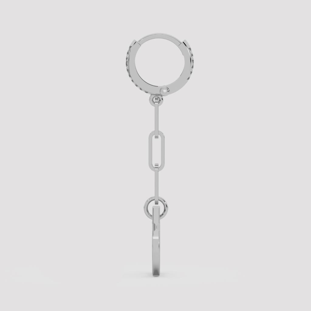 Chain Drop Huggie Earrings