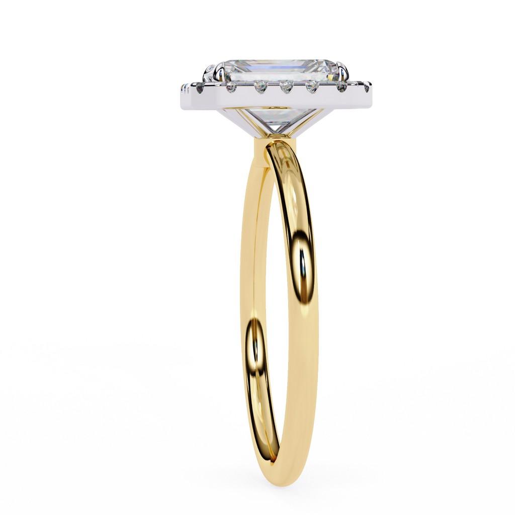 Facette Emerald Halo Ring