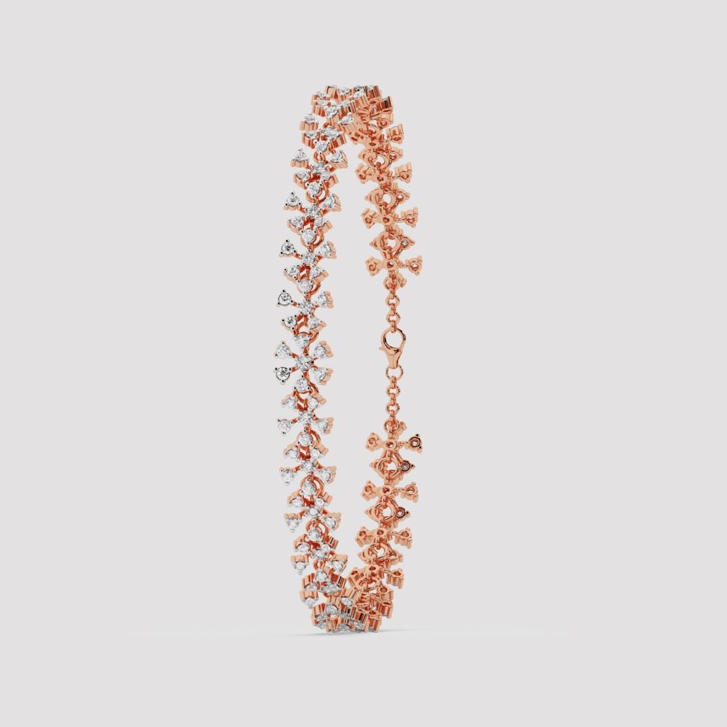 Floral Cluster Diamond Bracelet