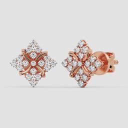 Floral Diamond Cluster Earrings