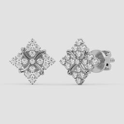 Floral Diamond Cluster Earrings
