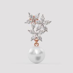 Floral Pearl Drop Earrings