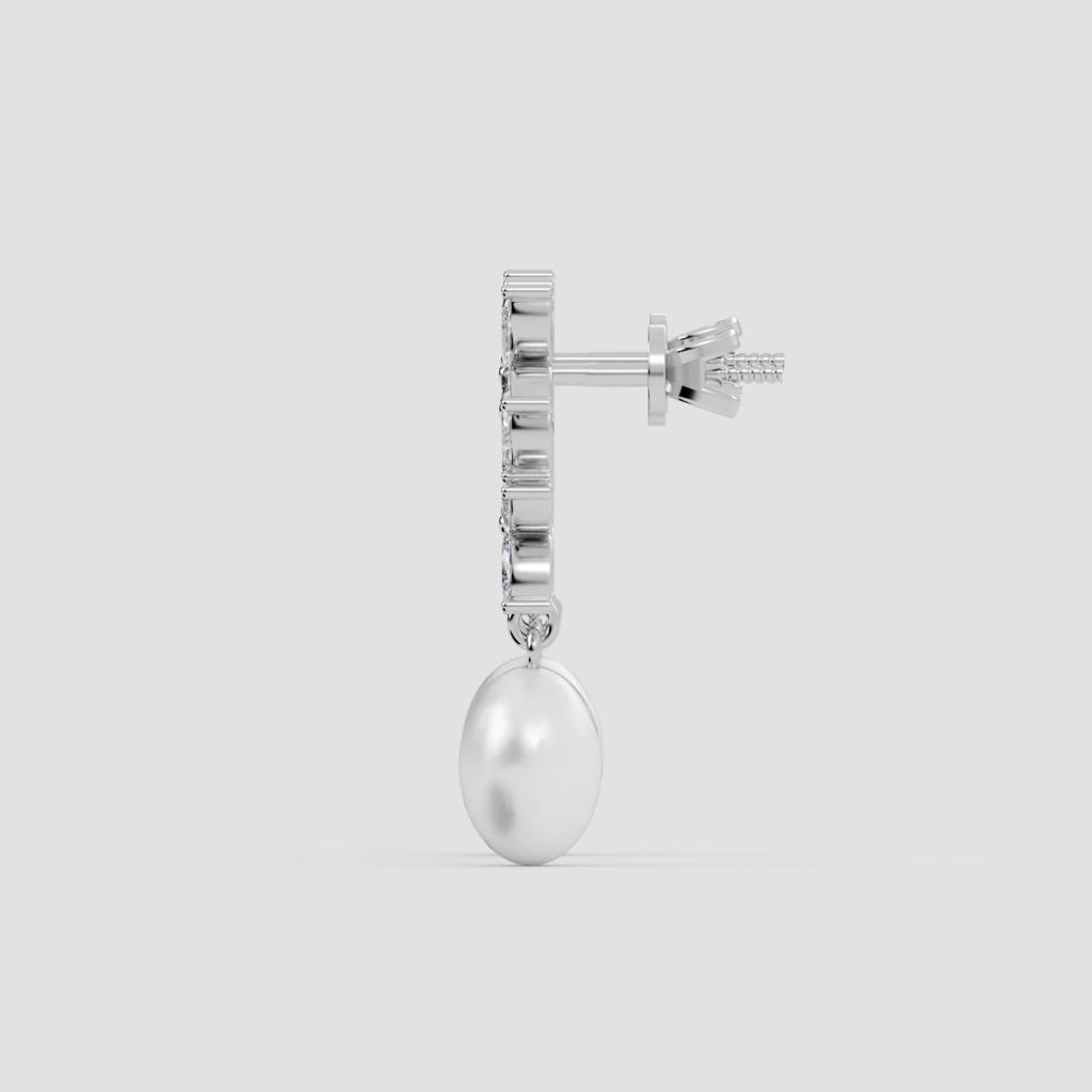 Floral Pearl Drop Earrings