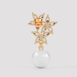 Floral Pearl Drop Earrings