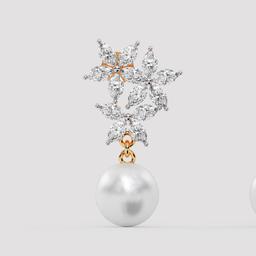 Floral Pearl Drop Earrings