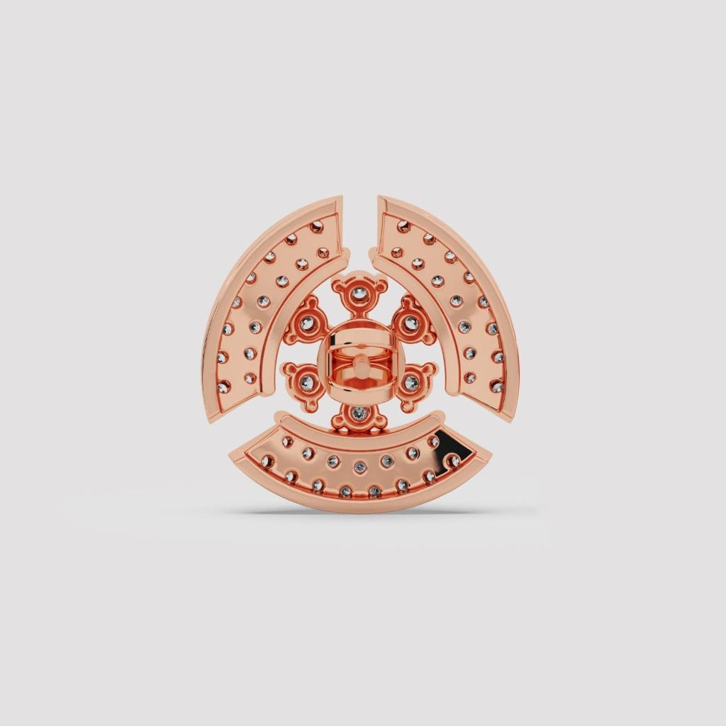 Floral Pinwheel Stud Earrings