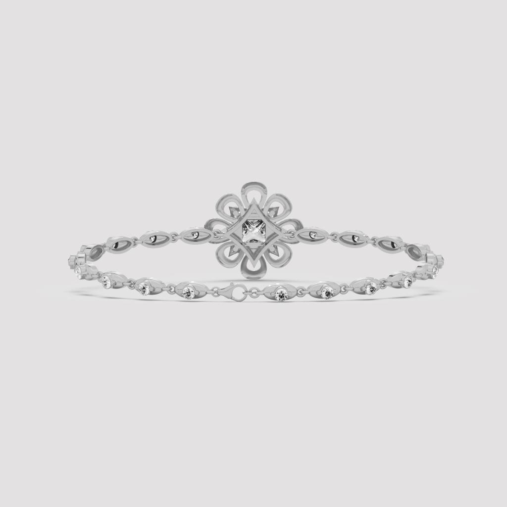 Florette Princess Diamond Floral Bracelet