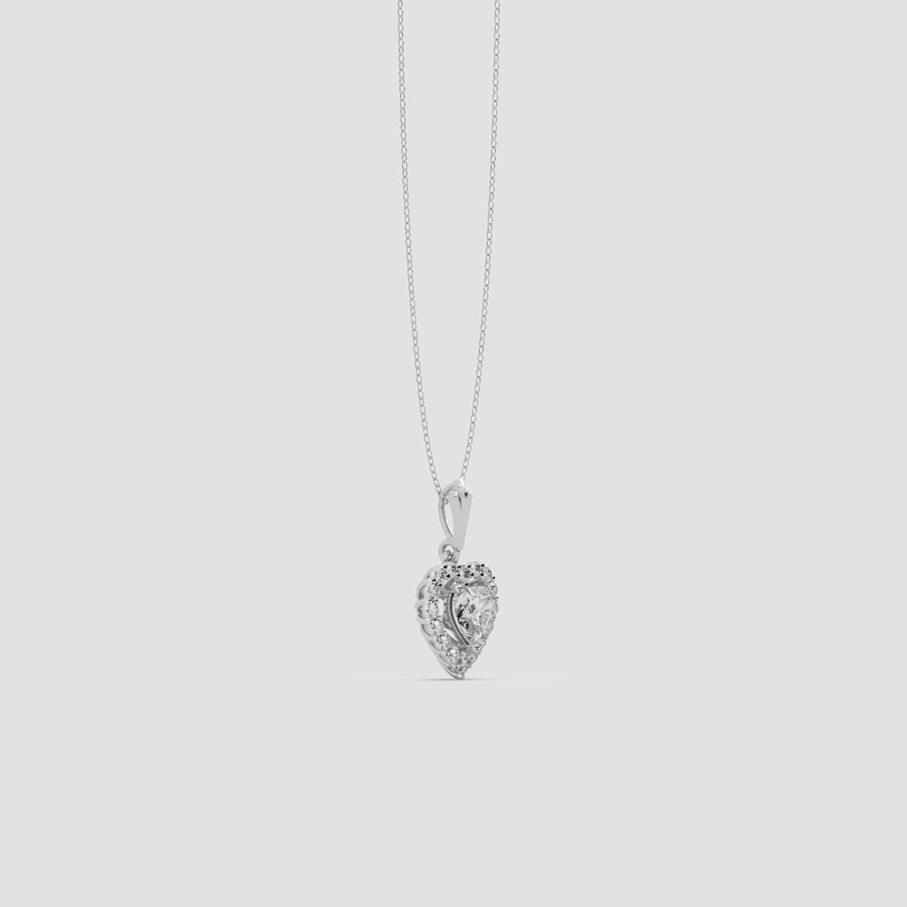 Heart Halo Charm Pendant