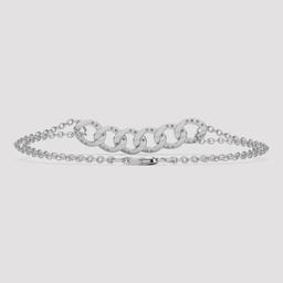 Interlocking Link Diamond Bracelet