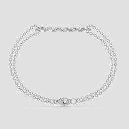 Interlocking Link Diamond Bracelet