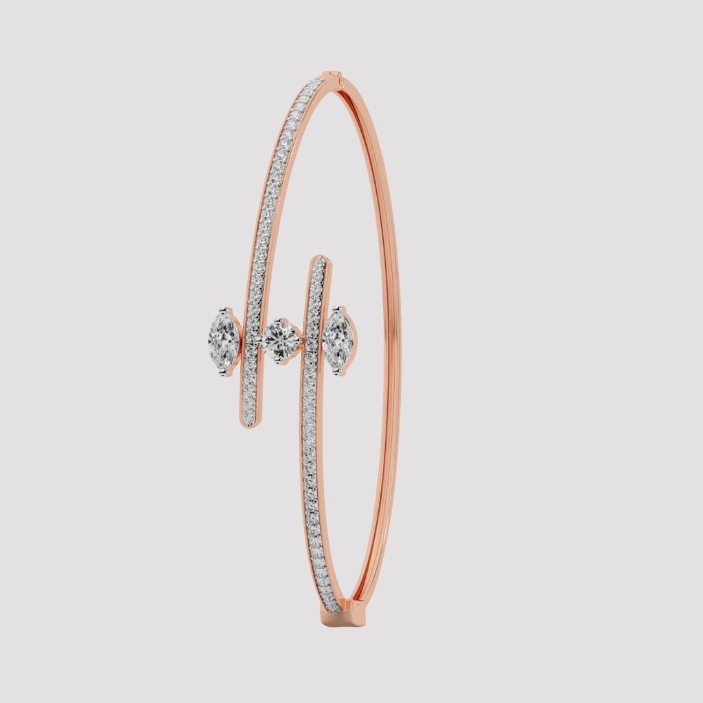 Invictus Marquise Diamond Bypass Bangle