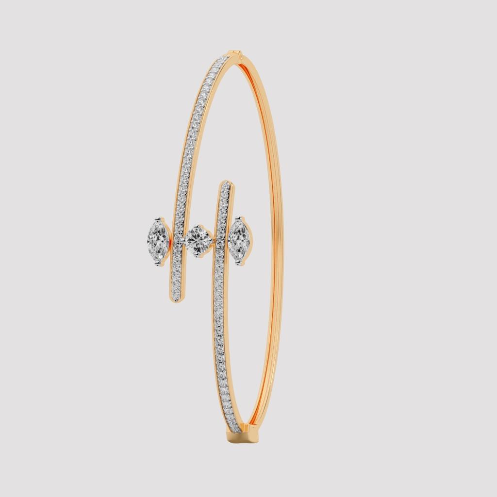 Invictus Marquise Diamond Bypass Bangle