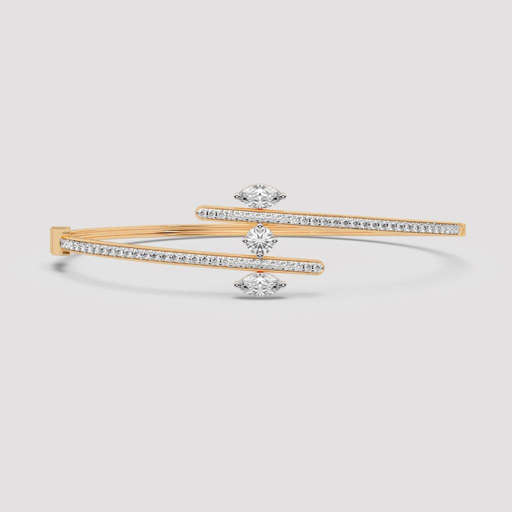 Invictus Marquise Diamond Bypass Bangle