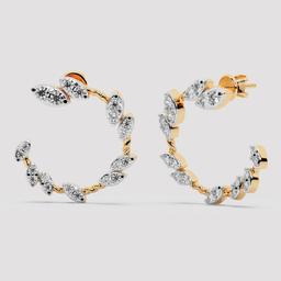 Leaf Wreath Hoop Earrings