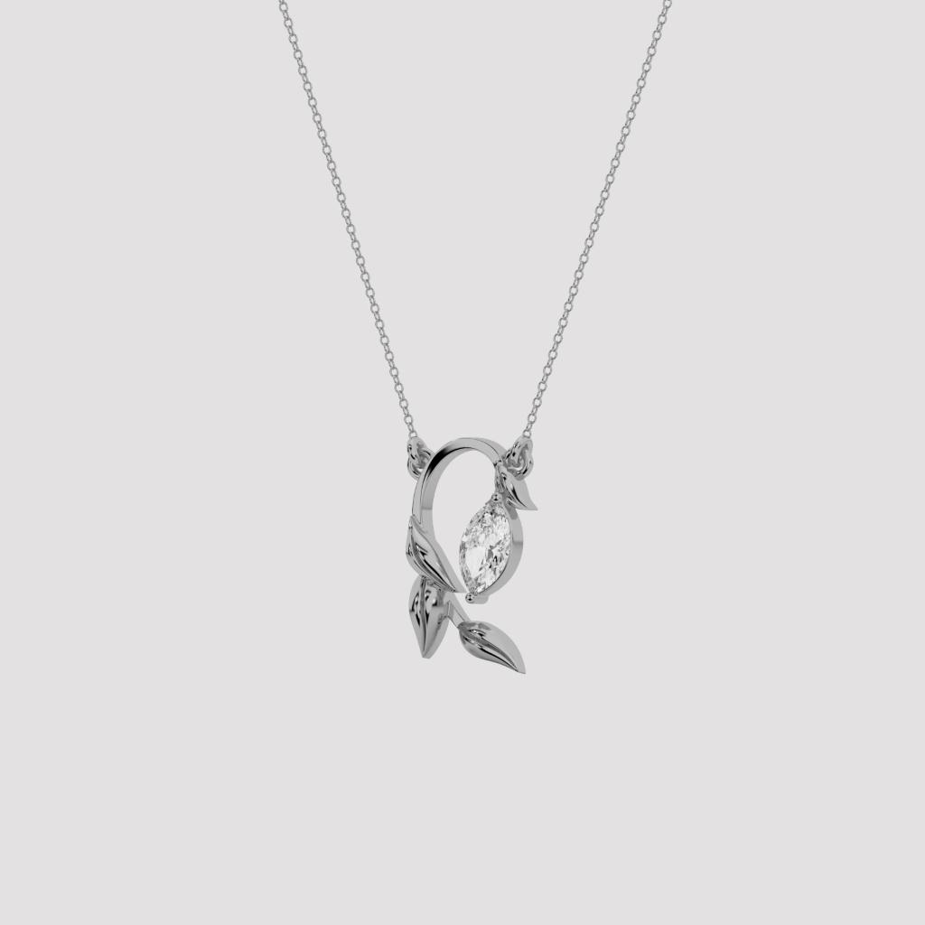 Leafed Marquise Pendant