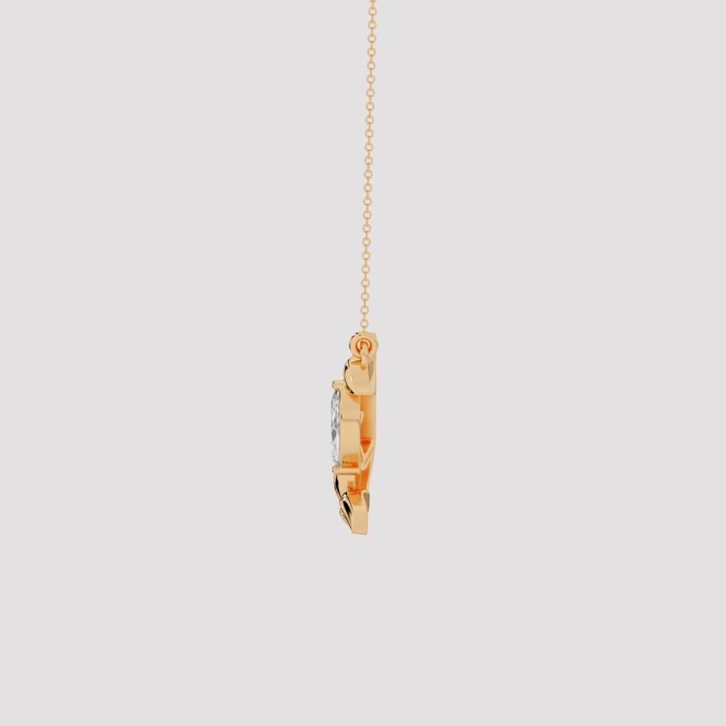 Leafed Marquise Pendant