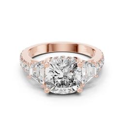 Luminous Cushion Trilogy Ring
