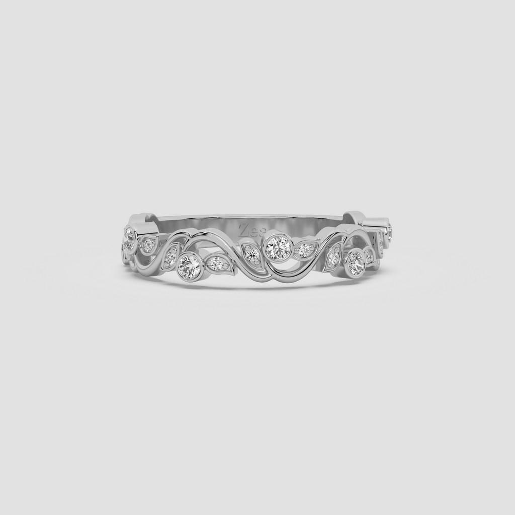 Luminous Scrollwork Ring