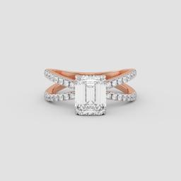 Majestic Emerald Split Band Ring