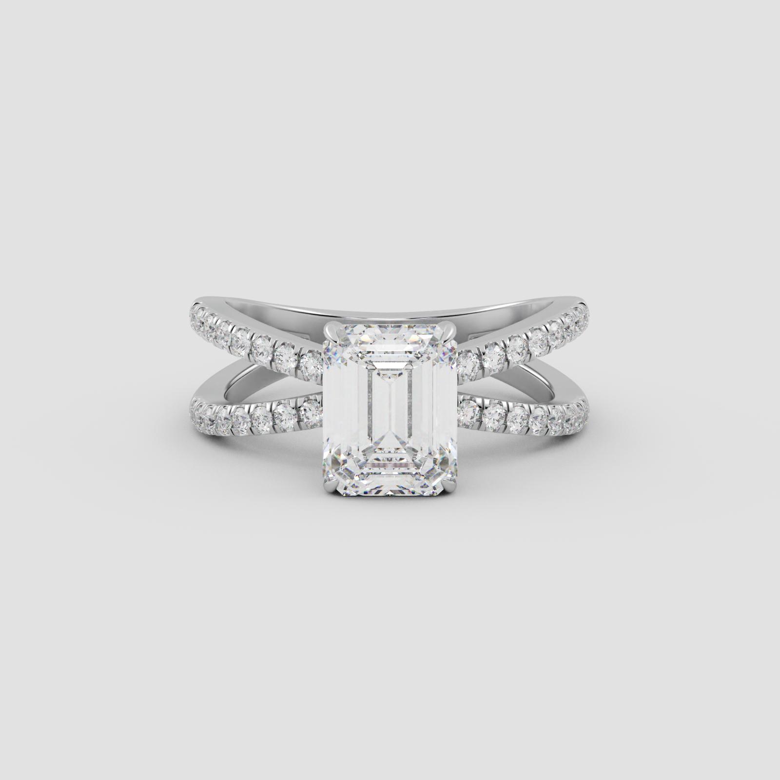 Majestic Emerald Split Band Ring