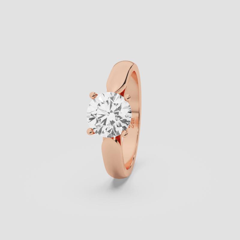 Majestic Round Solitaire Ring