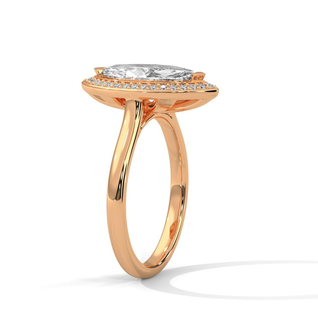 Marquise Halo Ring
