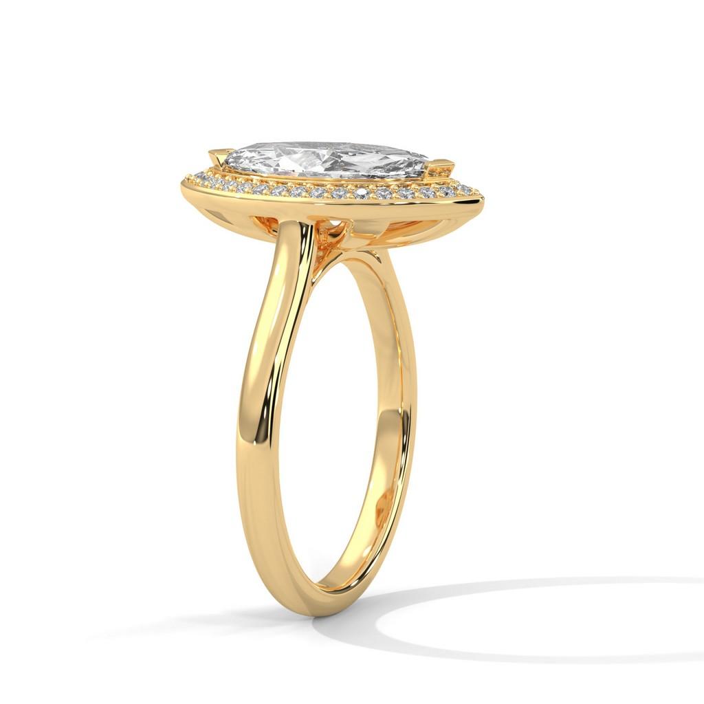Marquise Halo Ring