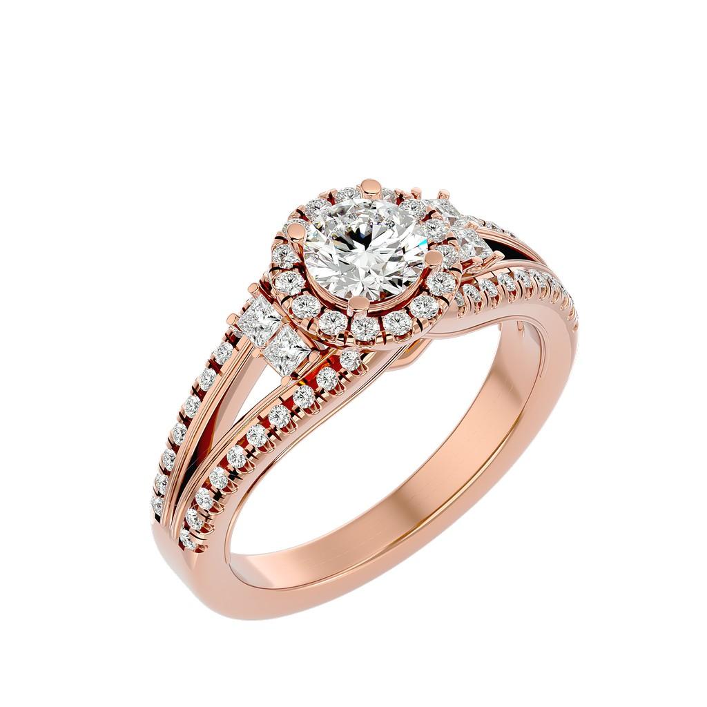Opulent Round Halo Ring