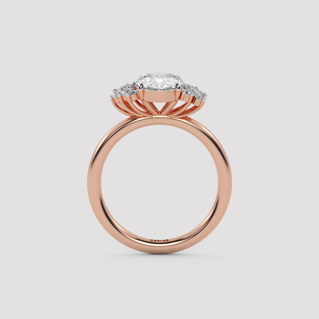 Oval Cluster Ring