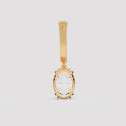 Oval Diamond Drop Earrings