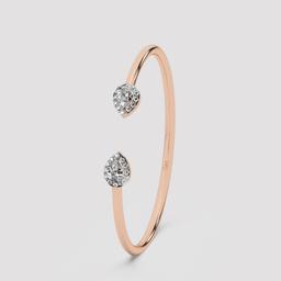 Pear Diamond Cuff Bracelet