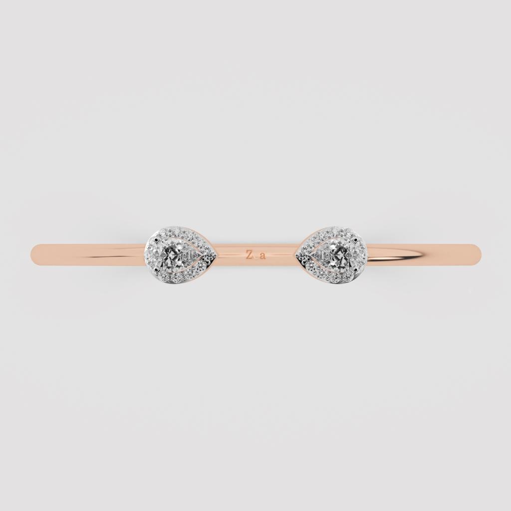 Pear Diamond Cuff Bracelet