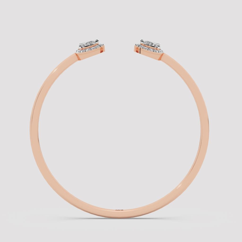 Pear Diamond Cuff Bracelet