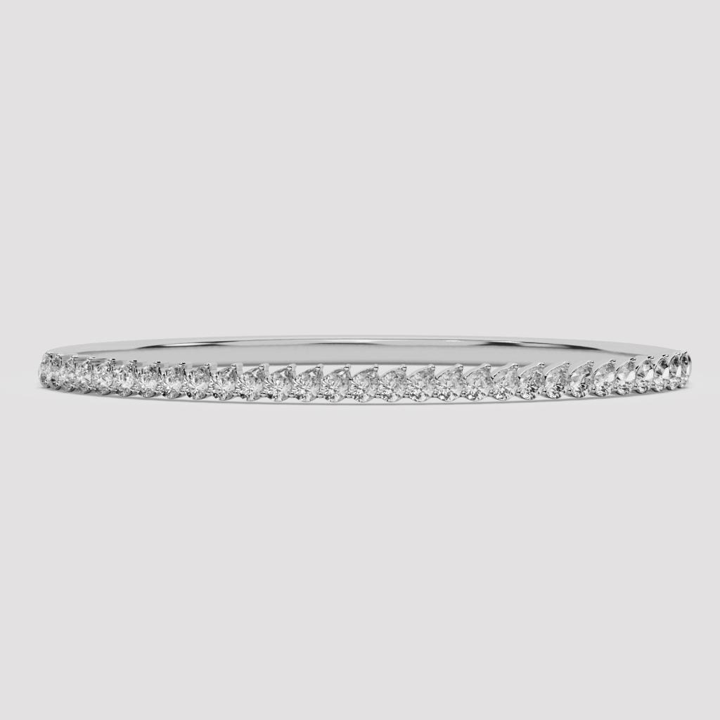 Pear Diamond Station Bangle