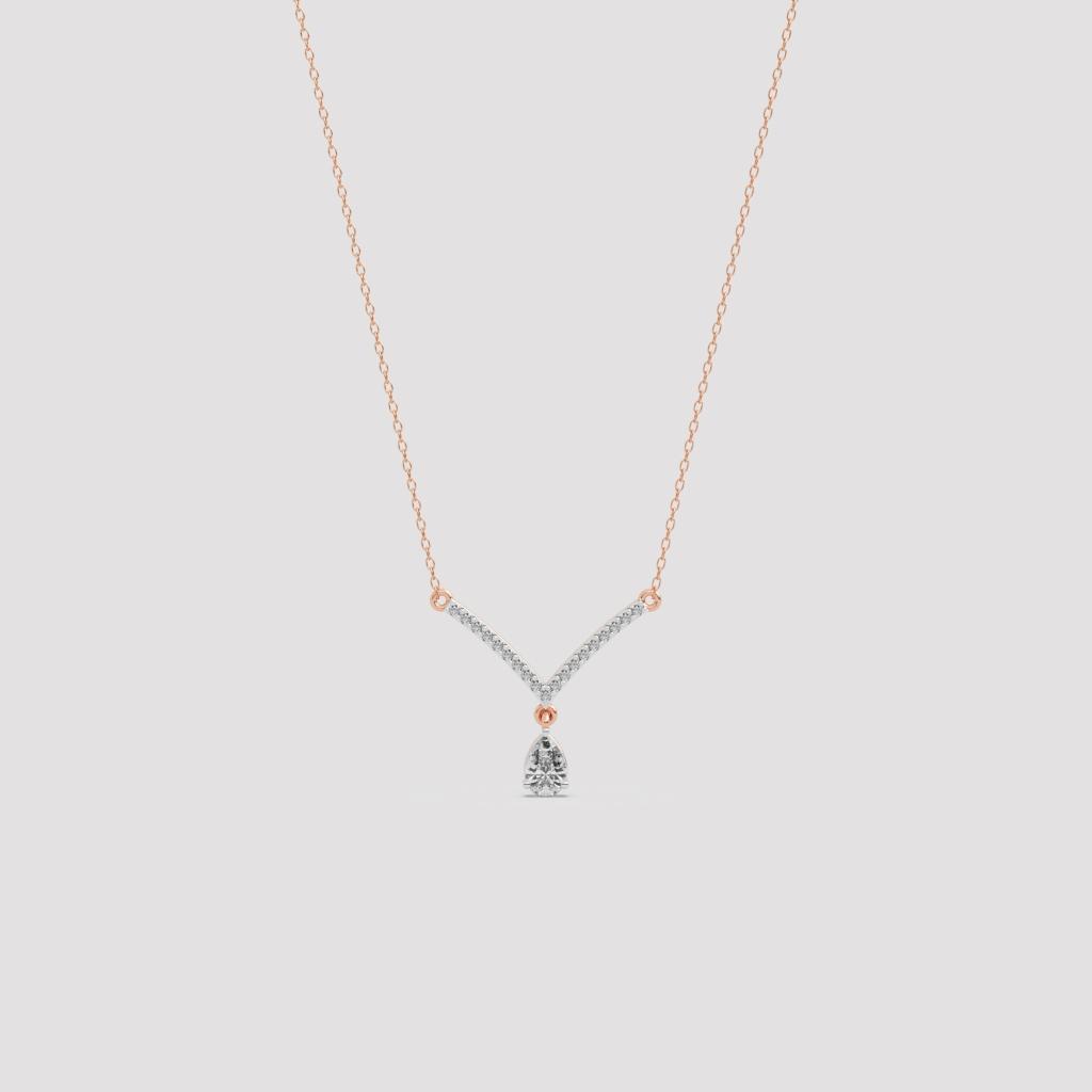 Pear Drop V-Necklace