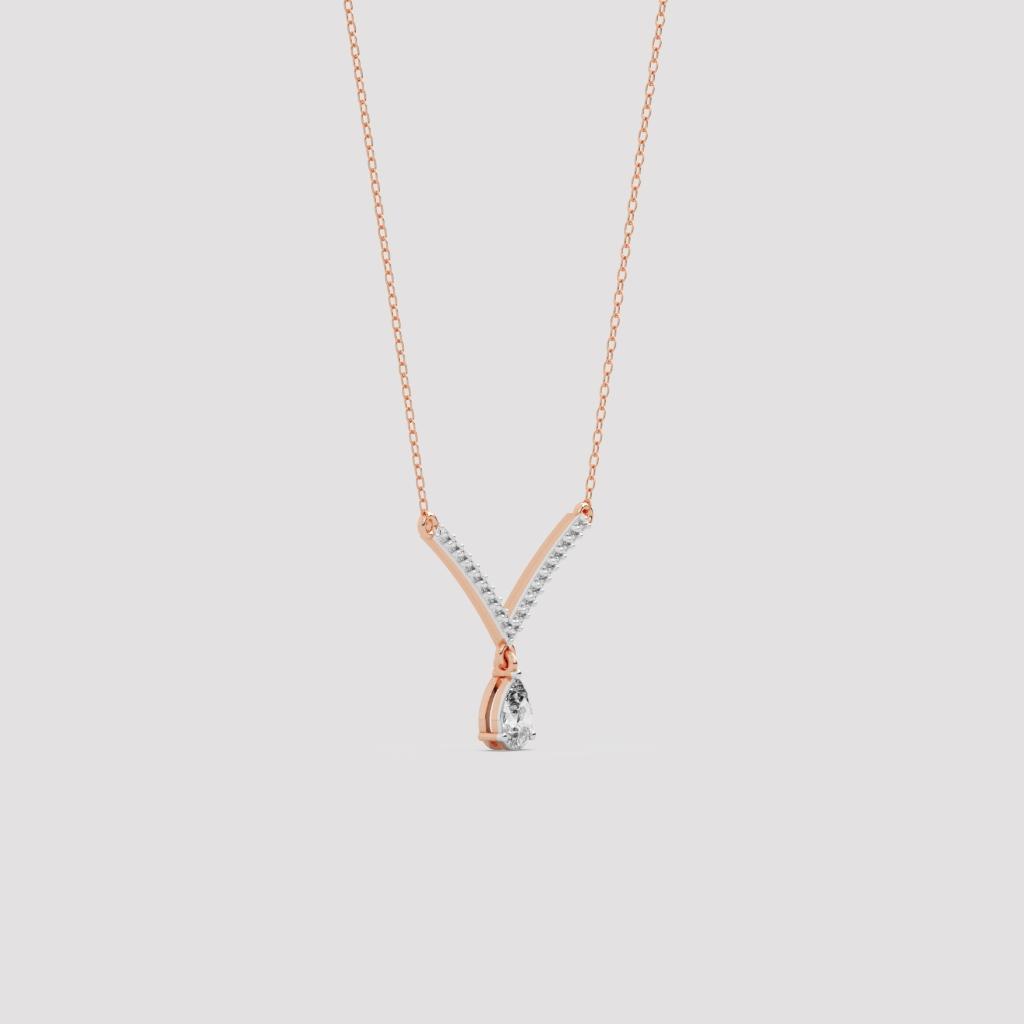 Pear Drop V-Necklace