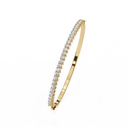 Pear Halo Bangle Bracelet