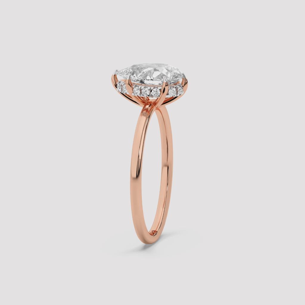 Pear Three-Stone Ring