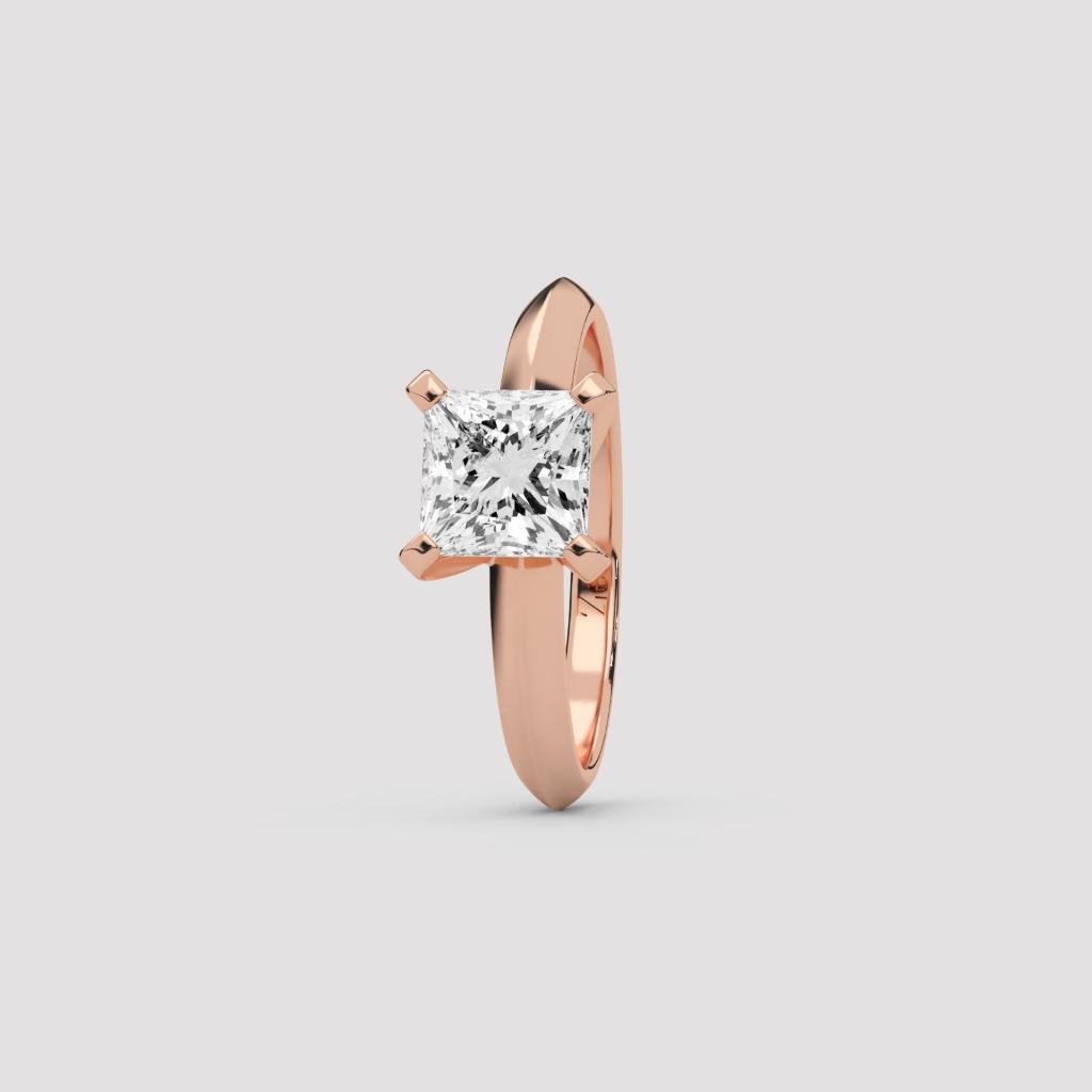 Princess Solitaire Ring