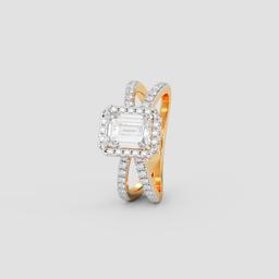 Radiant Emerald Halo Ring