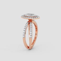 Radiant Marquise Halo Ring