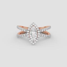Radiant Marquise Halo Ring