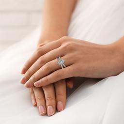 Radiant Marquise Halo Ring